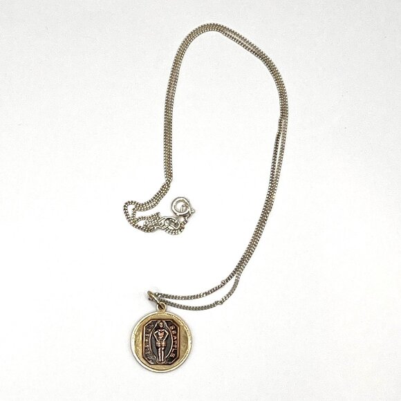 Vintage Seattle Girls Athletic League Medal 12K Gold Filled Sterling Chain Charm - Picture 2 of 11